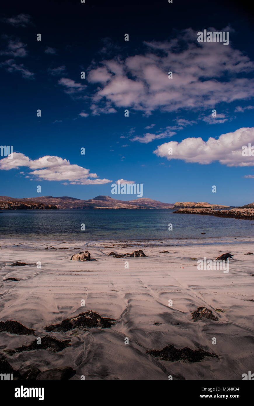 Macleod's Tables à partir d'Oronsay PLAGE MARÉE Banque D'Images