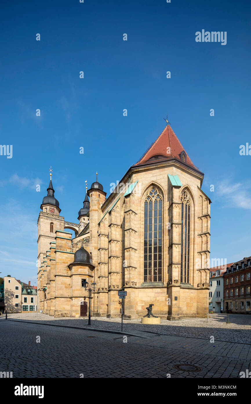 L'église Stadtkirche, ville de Bayreuth, en Bavière, Allemagne Banque D'Images