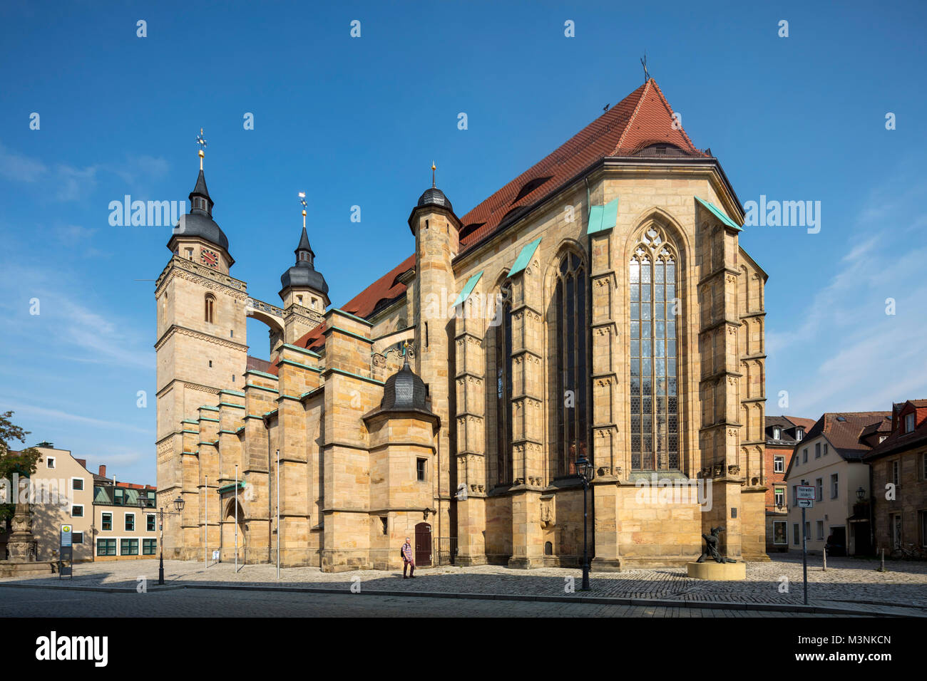 L'église Stadtkirche, ville de Bayreuth, en Bavière, Allemagne Banque D'Images