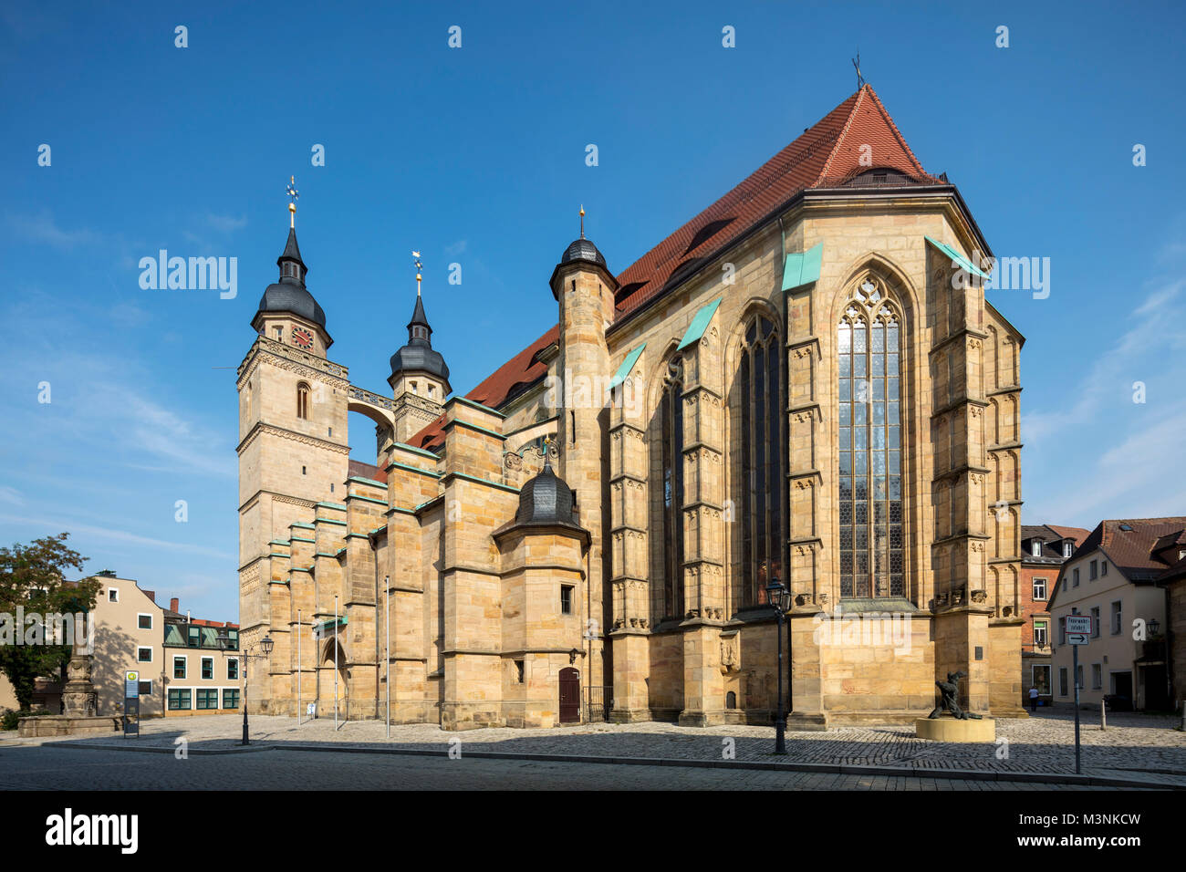 L'église Stadtkirche, ville de Bayreuth, en Bavière, Allemagne Banque D'Images