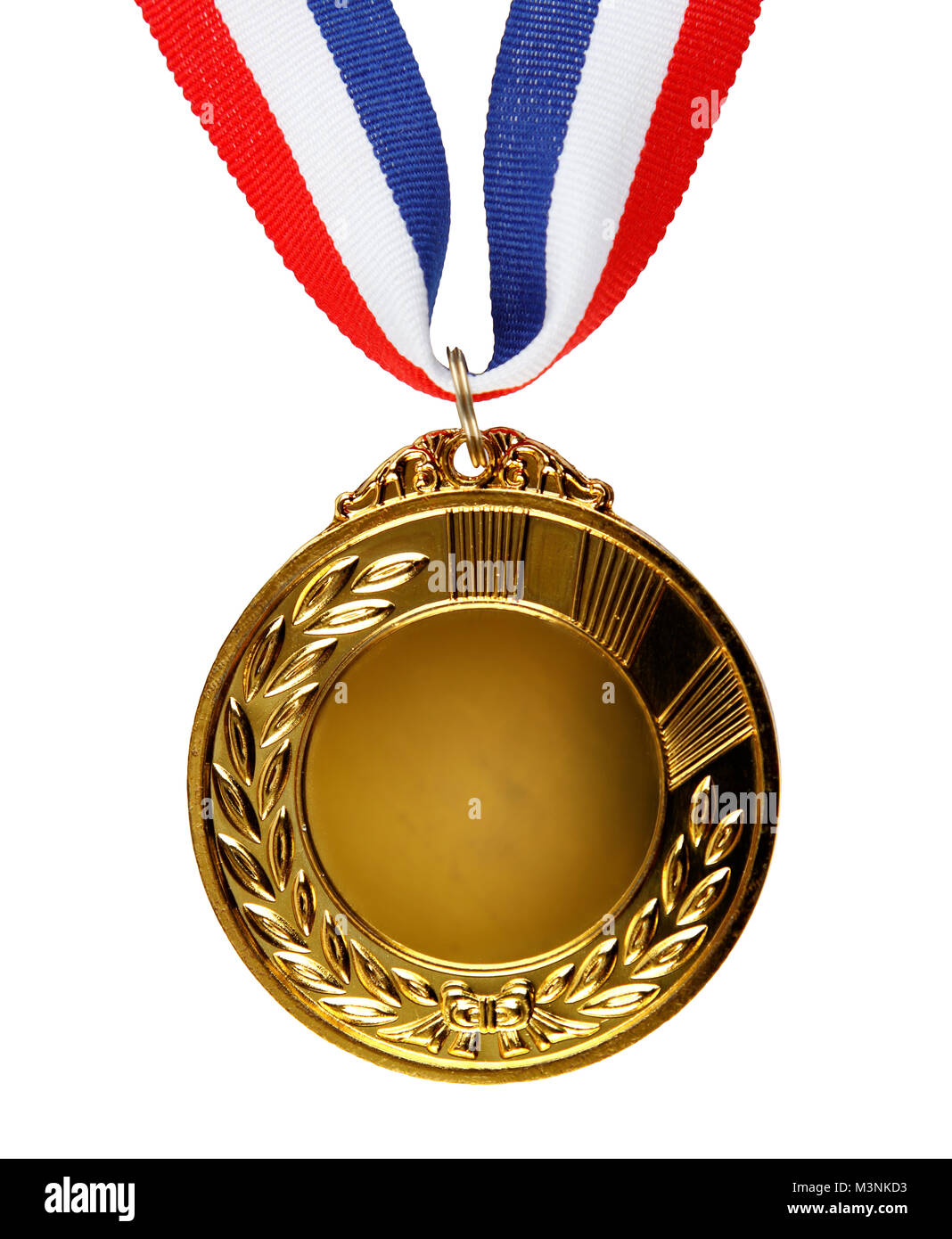 Libre de médaille d'or sur fond uni Banque D'Images