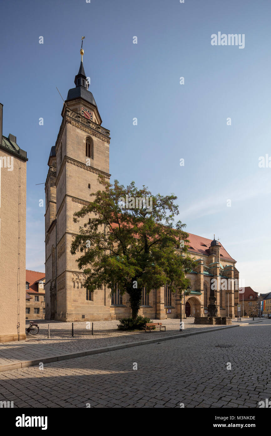 L'église Stadtkirche, ville de Bayreuth, en Bavière, Allemagne Banque D'Images