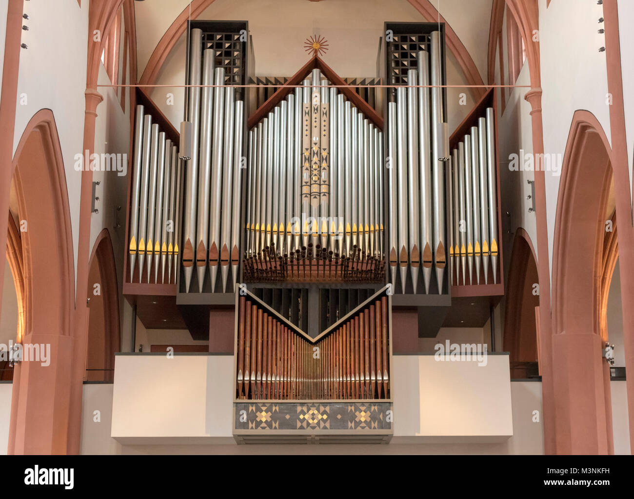 L'orgue, église Stadtkirche, ville de Bayreuth, en Bavière, Allemagne Banque D'Images