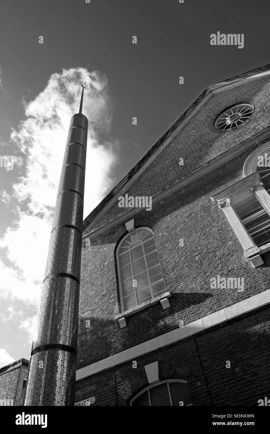 Argent ouvragée cheminée sur Brick Lane, East London Banque D'Images
