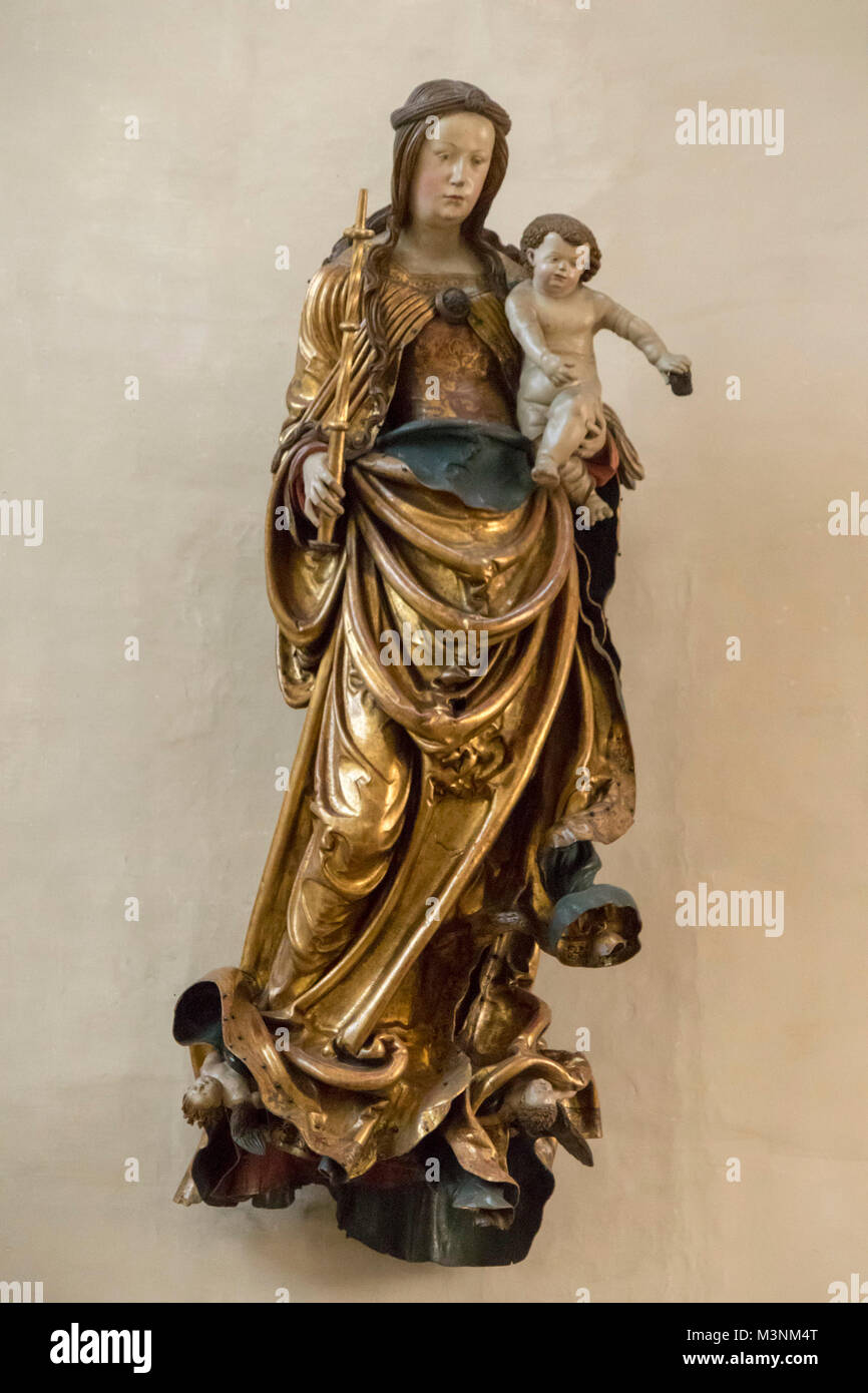 Rosenkranzmadonna, Madone du Rosaire, Saint Martin's Church, Landshut, Bavière, Allemagne Banque D'Images