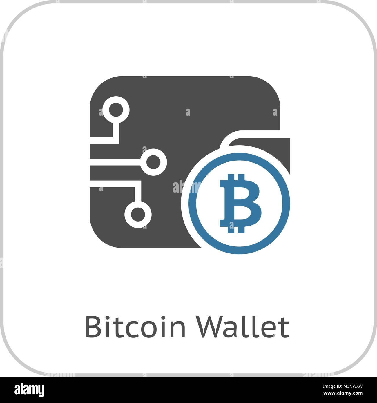 L'icône de Bitcoin Wallet. Illustration de Vecteur