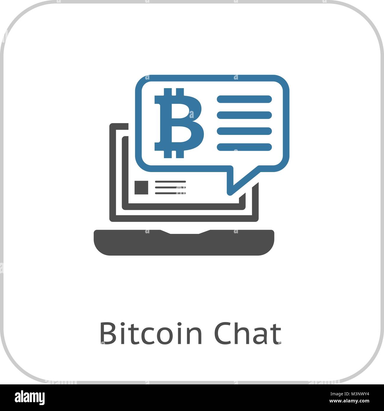 L'icône de Chat Bitcoin. Illustration de Vecteur