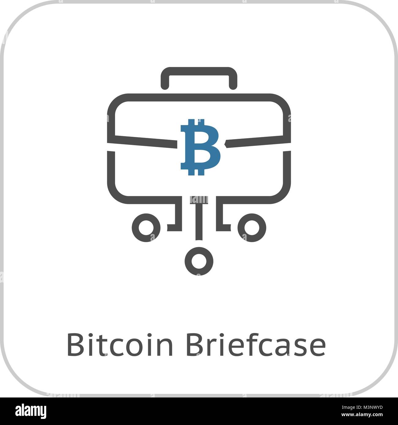 L'icône Porte-documents Bitcoin. Illustration de Vecteur