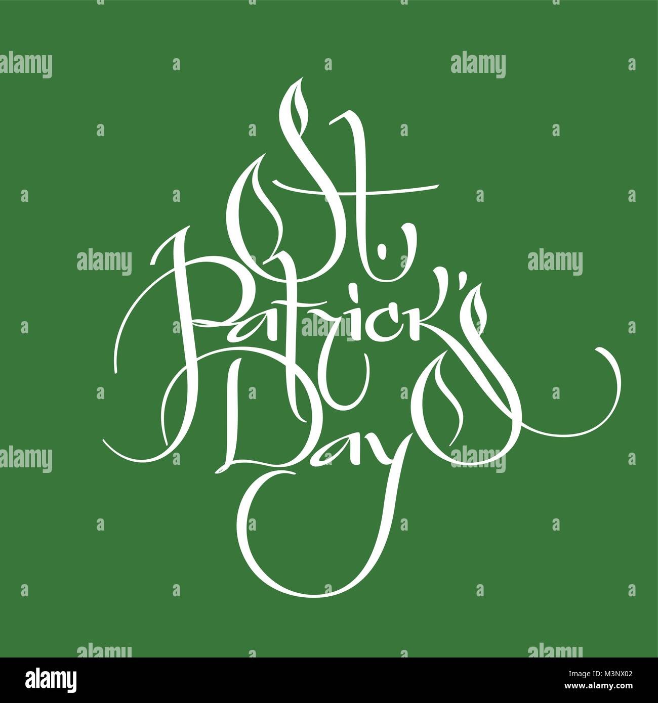 Saint Patrick Day design lettrage de message d'élément. Vector Illustration Illustration de Vecteur