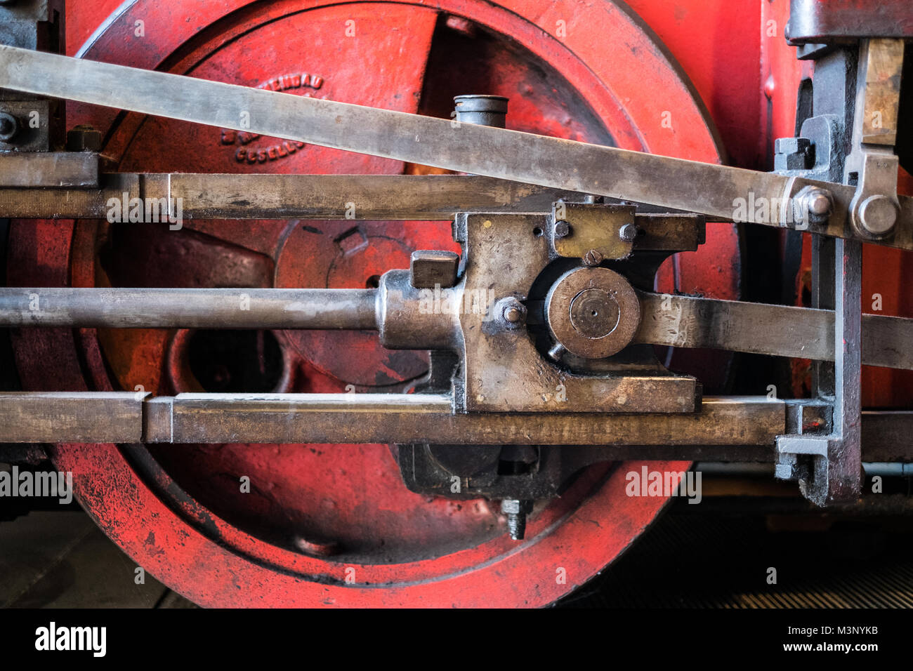 Technologie concept - vieille locomotive détail technique, les machines Banque D'Images