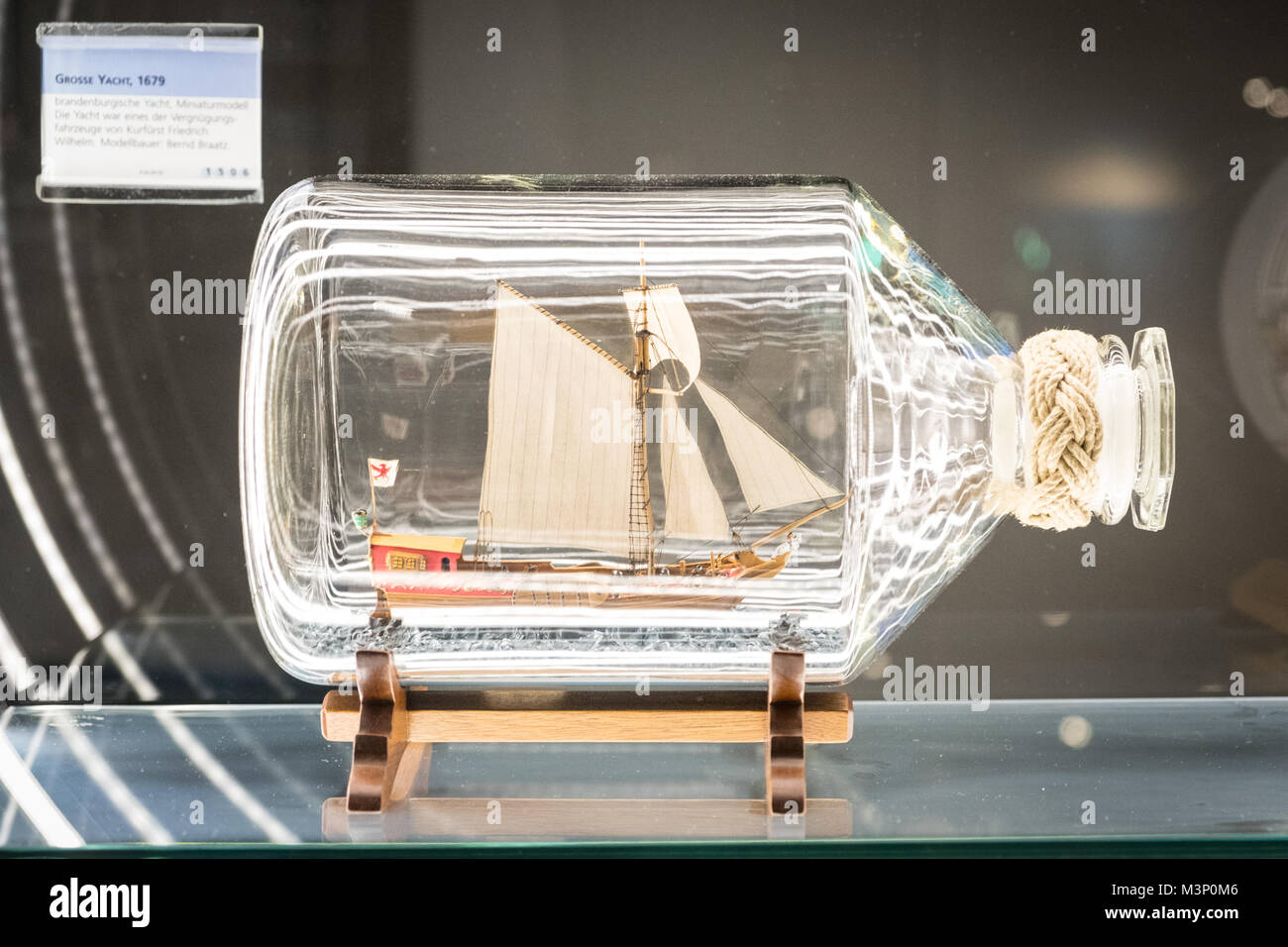 Berlin, Allemagne - Février 2018 : à l'intérieur modèle bouteille au Musée allemand de la technologie (Deutsches Technikmuseum). Banque D'Images