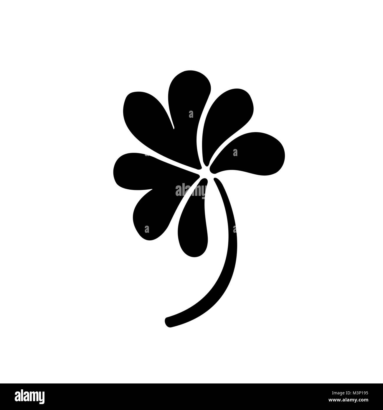 Trèfle à quatre feuilles. St Patrick day vecteur. Vector illustration. Illustration de Vecteur