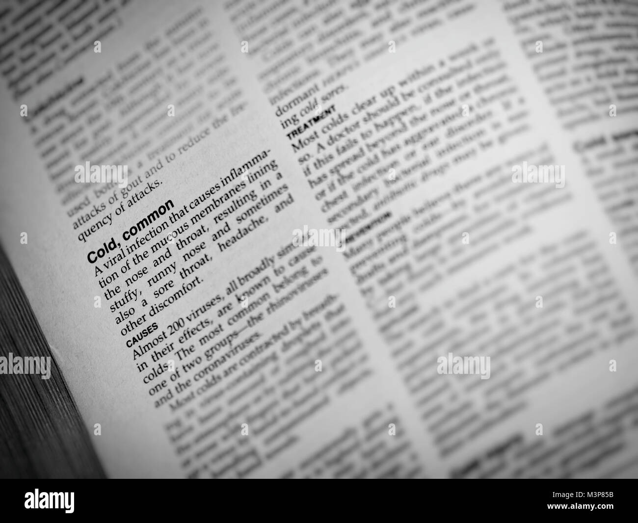 Définition du rhume, trouvés dans l'Encyclopédie de santé familiale complète Banque D'Images Définition du rhume, trouvés dans l'Encyclopédie de santé familiale complète Banque D'Images