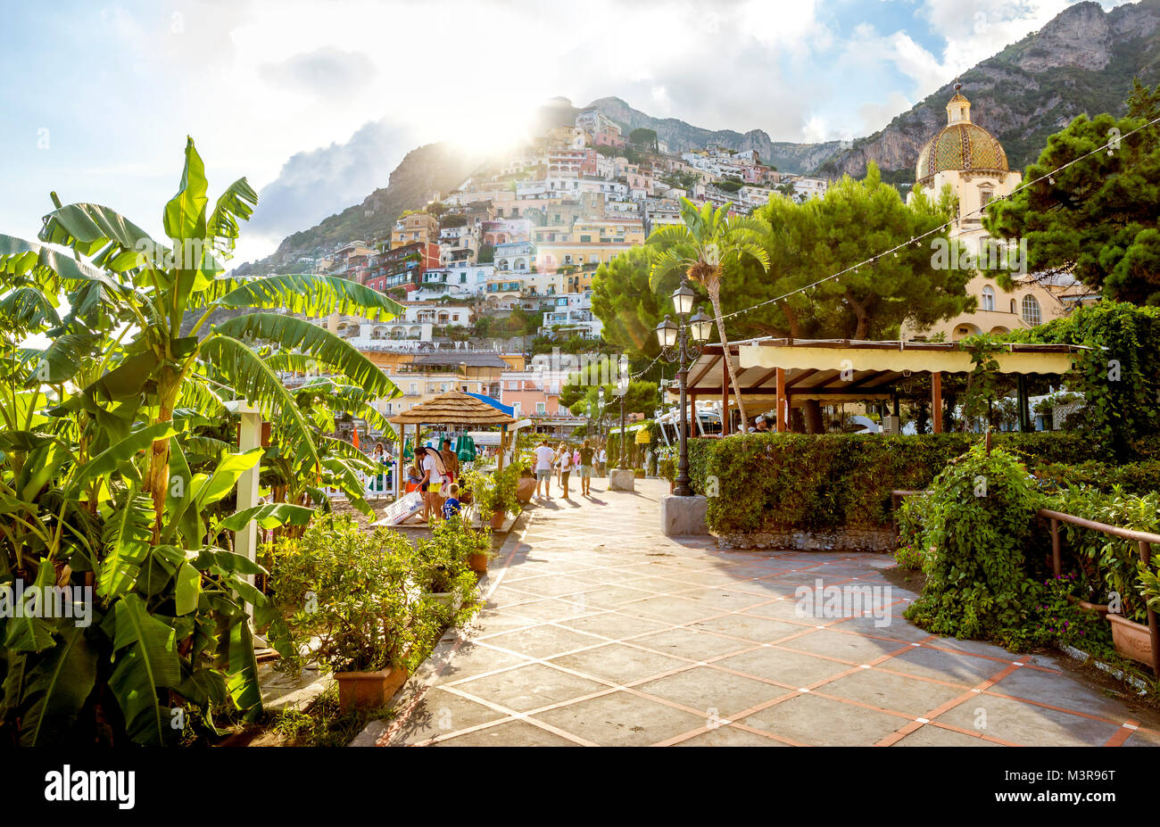 Panorama de la ville de Positano en Italie Banque D'Images