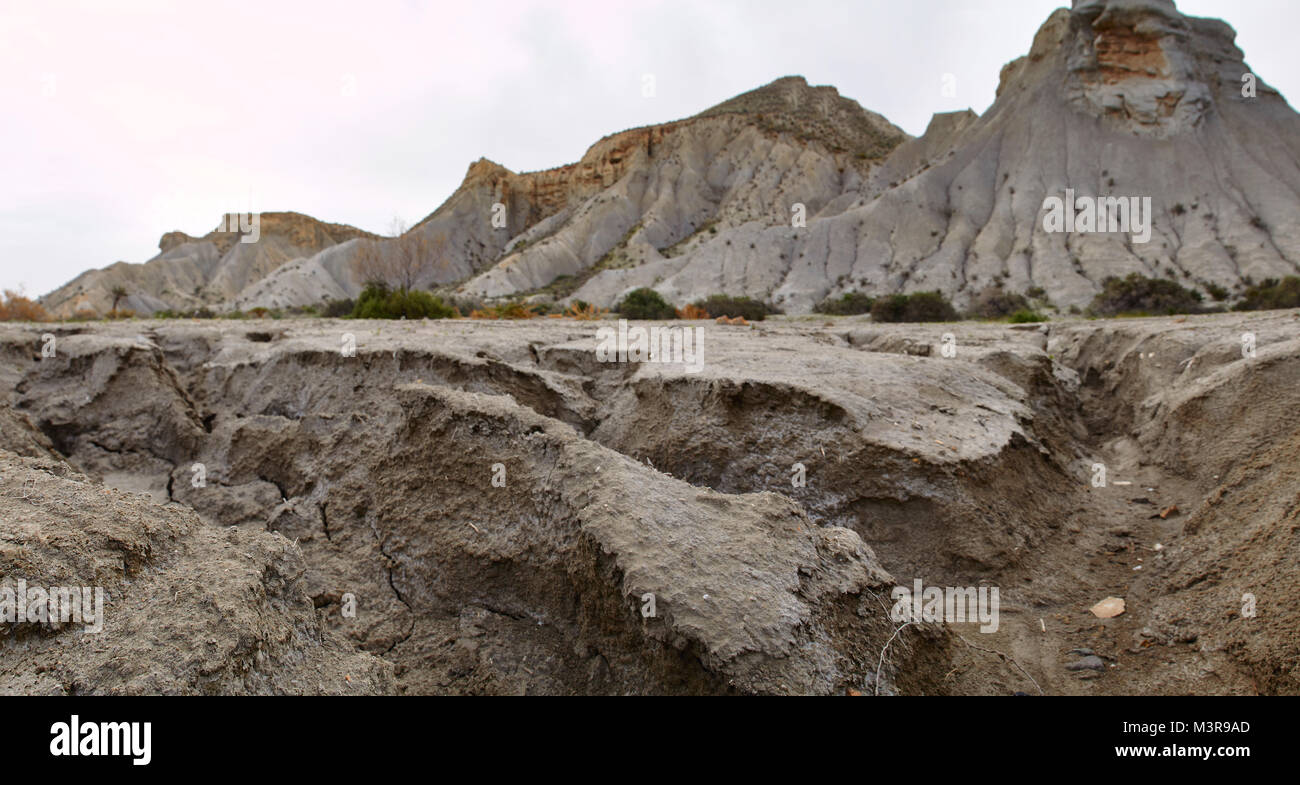 Desierto de Tabernas, désert de Tabernas, panorama Banque D'Images