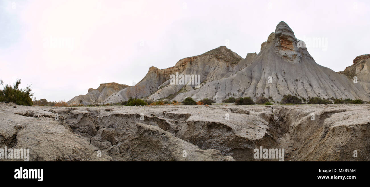 Desierto de Tabernas, désert de Tabernas, panorama Banque D'Images