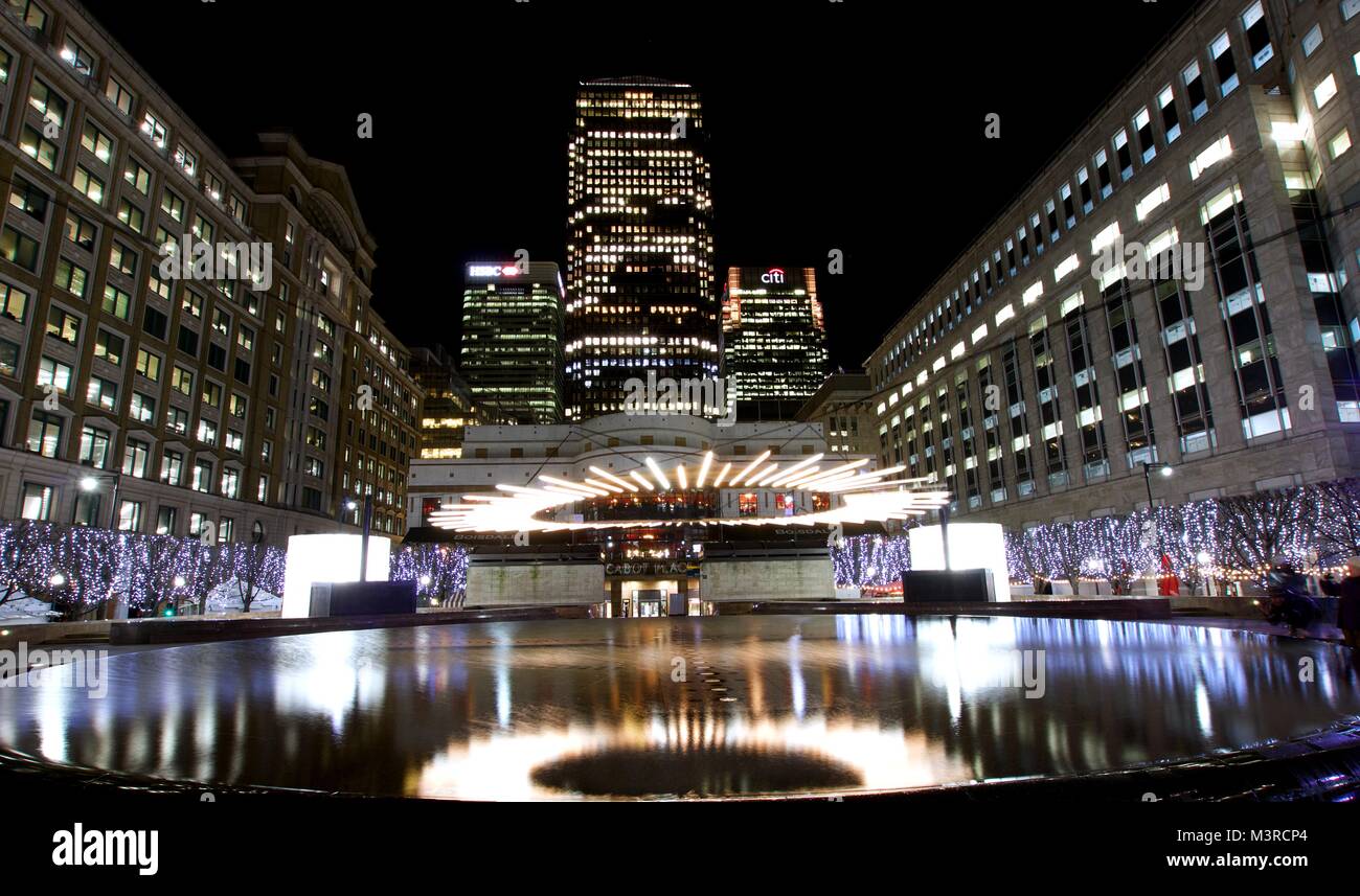 Square Cabot Canary Wharf, Londres, Angleterre Banque D'Images