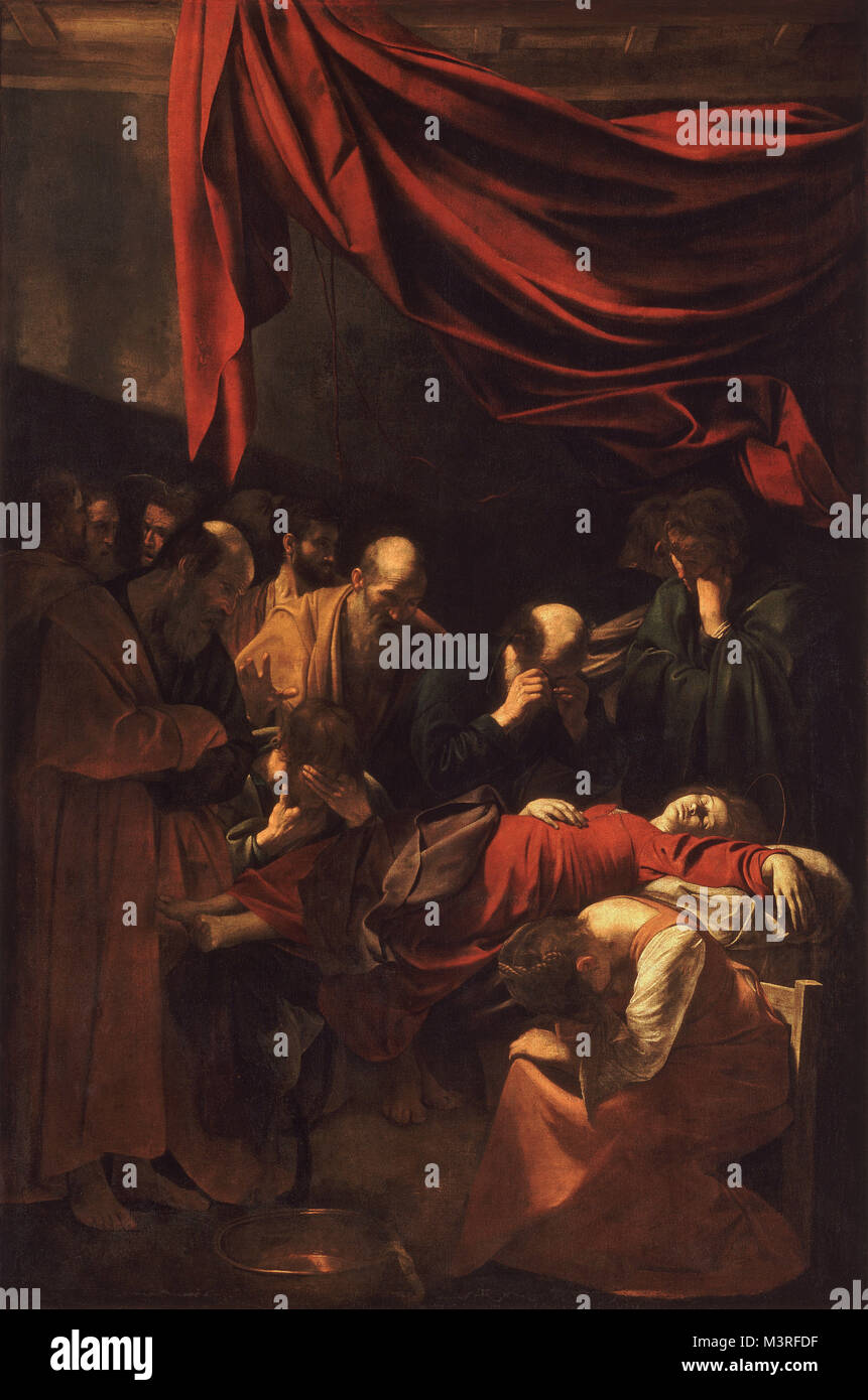 Reproduction Tableau Mort De La Vierge Caravage - Toile Encadrée Qualité Musée - Impression Giclee 1906