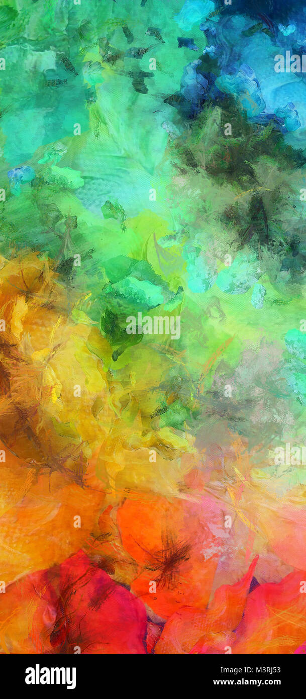 La Peinture Abstraite De Couleurs Vives Large Coups De Pinceau Le Rendu 3d Photo Stock Alamy
