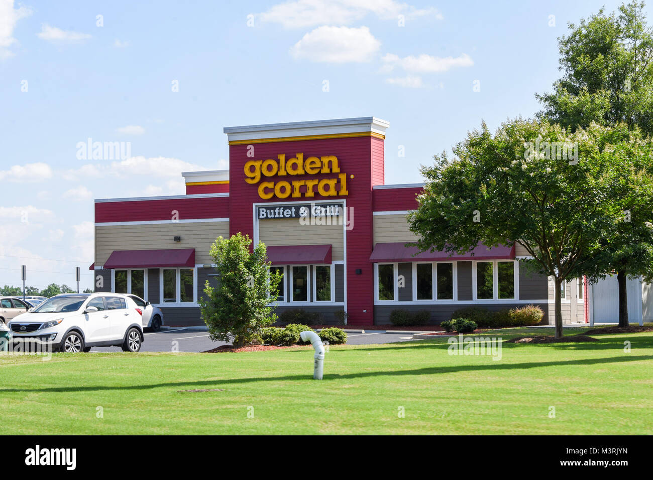 WILSON, NC - 20 MAI 2017 : Un Golden Corral restaurant à Wilson, NC. Golden Corral est un restaurant de style familial qui sert le petit déjeuner, la chaîne lun Banque D'Images