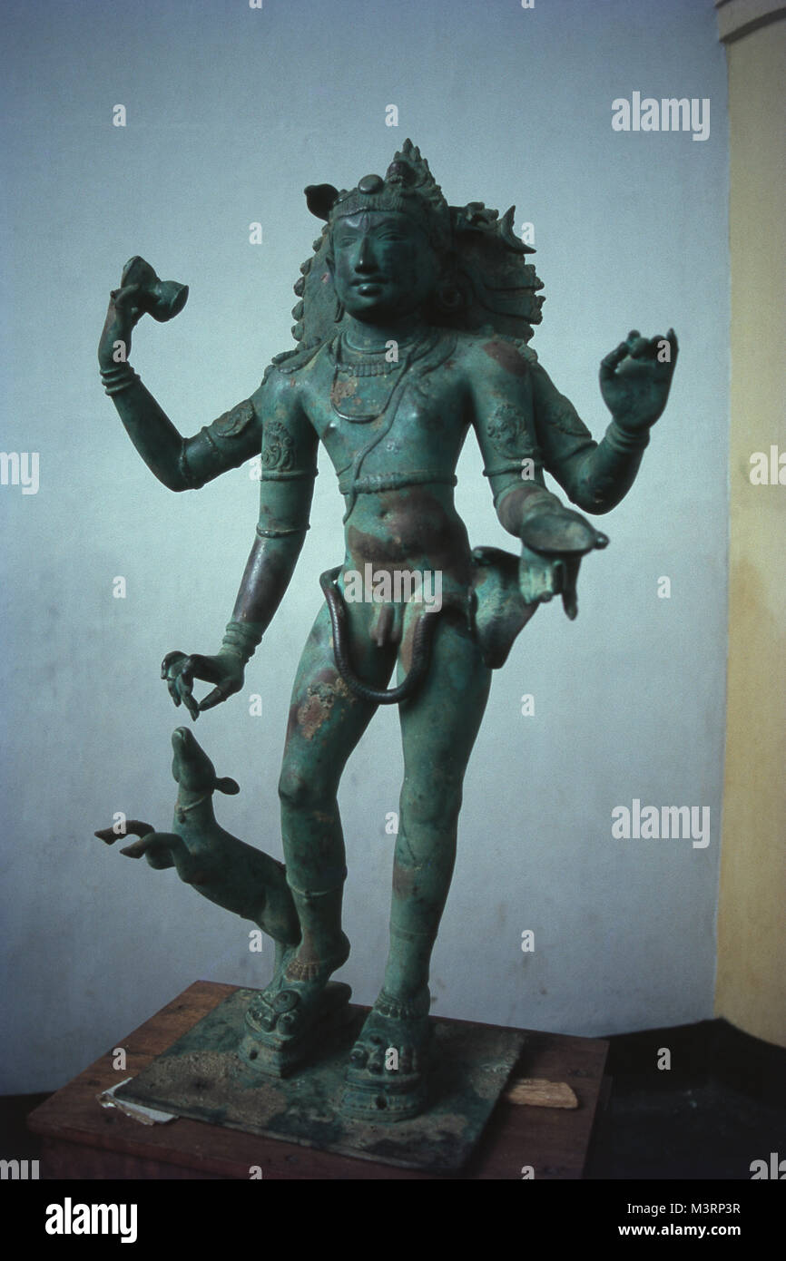 Statue de Shiv Nayak Palace, Thanjavur, Tamil Nadu, Inde, Asie Banque D'Images
