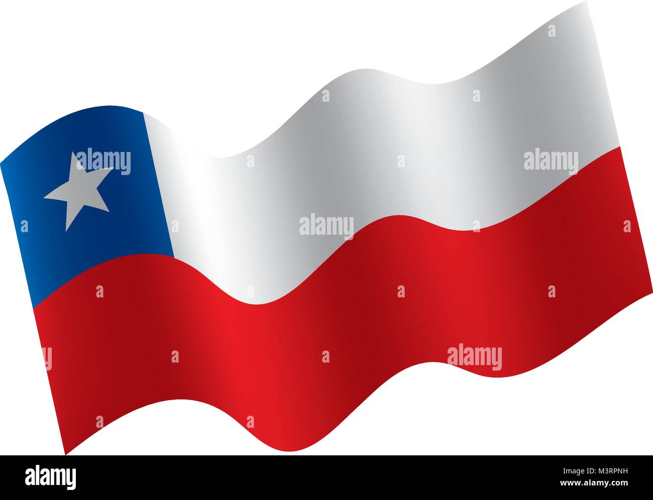 Drapeau du Chili, vector illustration Illustration de Vecteur