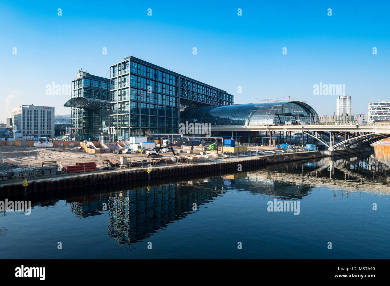 Vue de la gare Hauptbahnhof de Berlin, Allemagne Banque D'Images