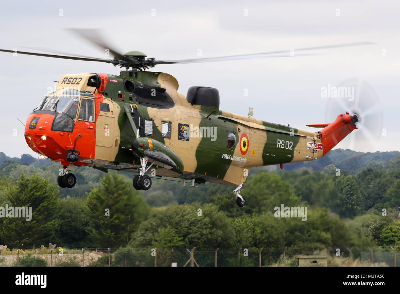 La composante aérienne belge Sea King Mk48 Banque D'Images