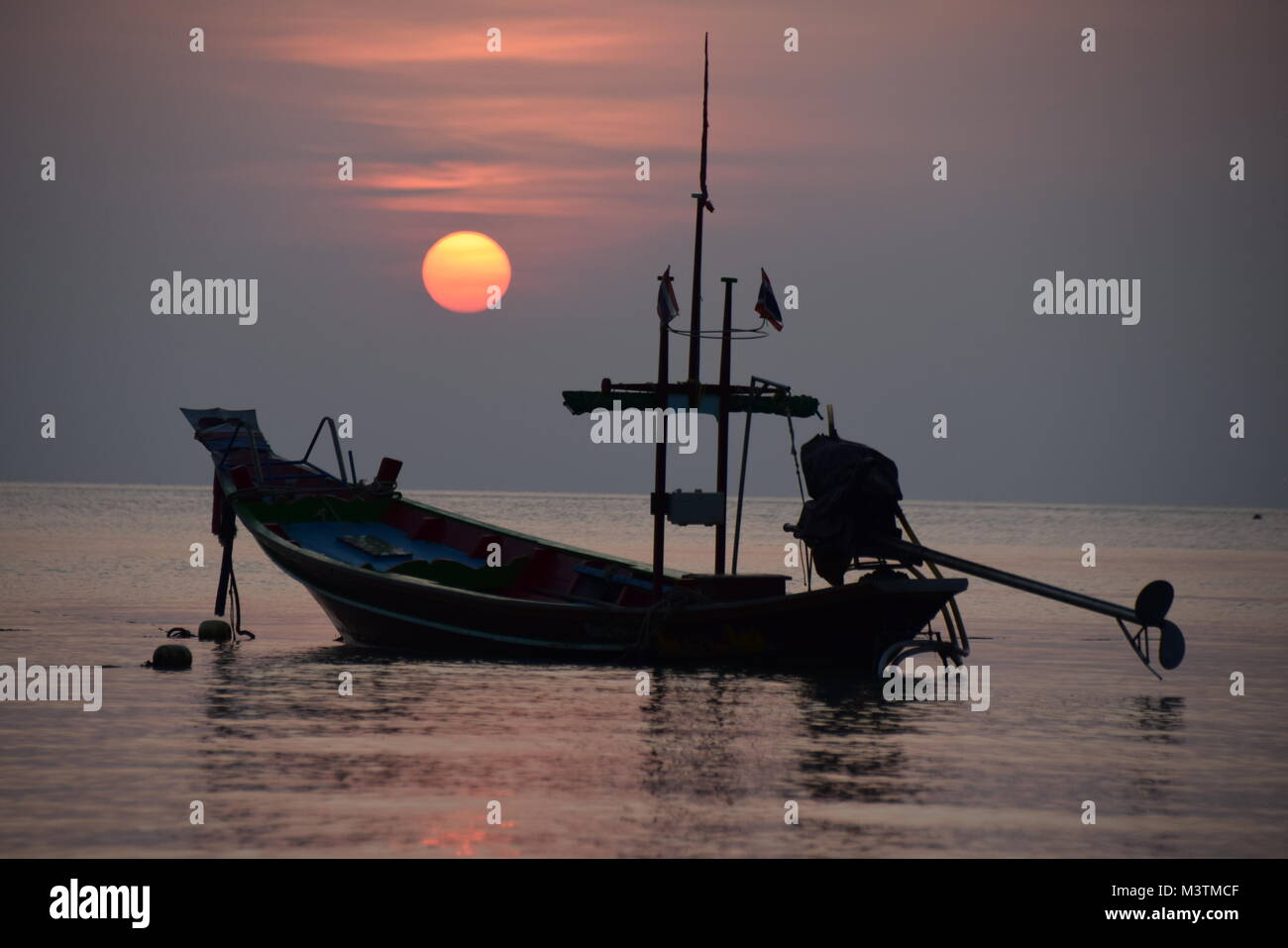 Coucher de soleil parfait dans les îles de Thaïlande Banque D'Images