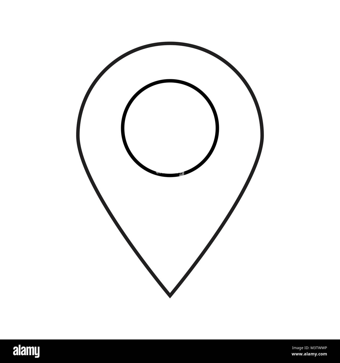 L'icône de localisation simple Illustration de Vecteur