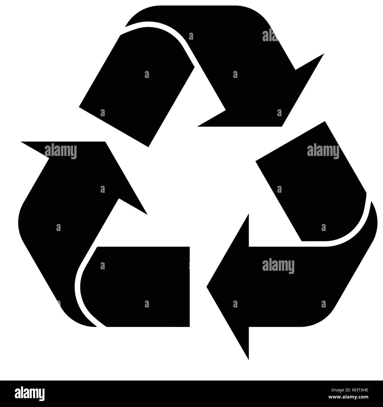 L'icône noire simple recycler Illustration de Vecteur