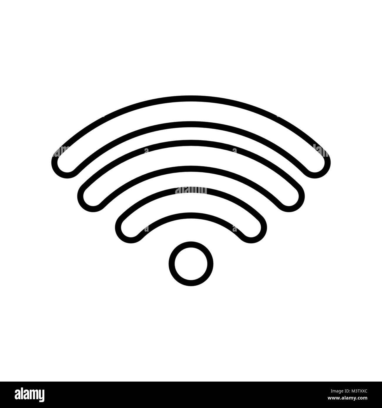 L'icône wifi blanc Illustration de Vecteur
