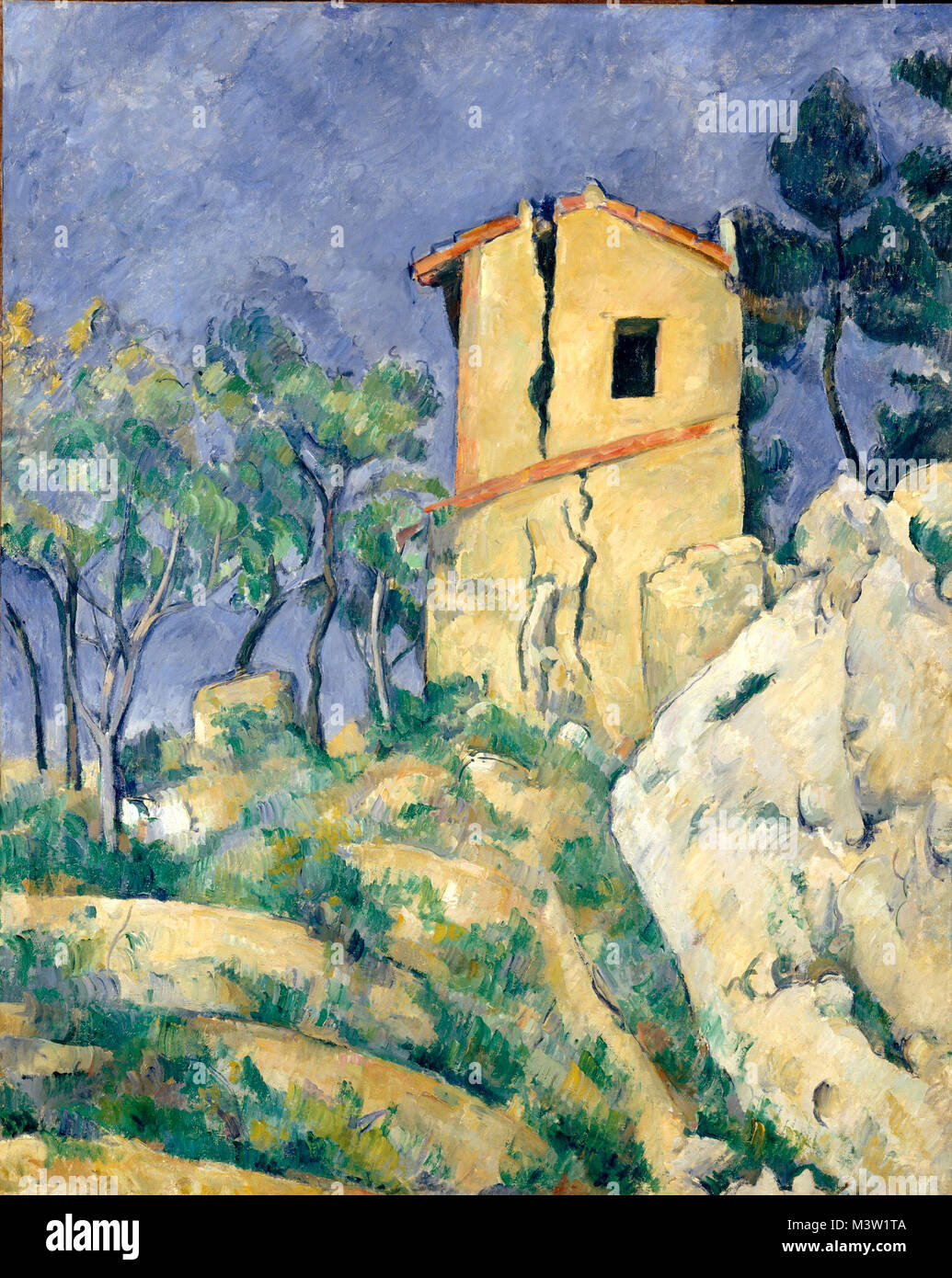 Paul Cézanne, la maison avec les murs lézardés 1892-1894 Banque D'Images