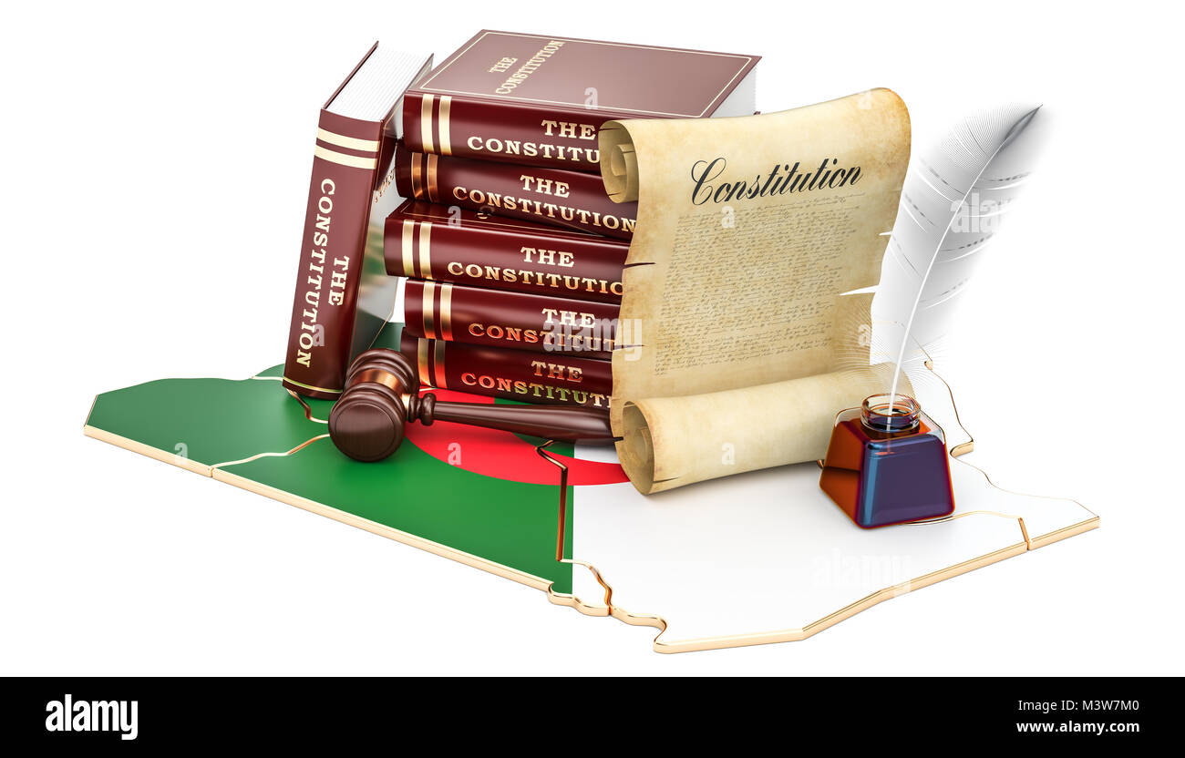Constitution de l'Algérie, rendu 3D concept Banque D'Images