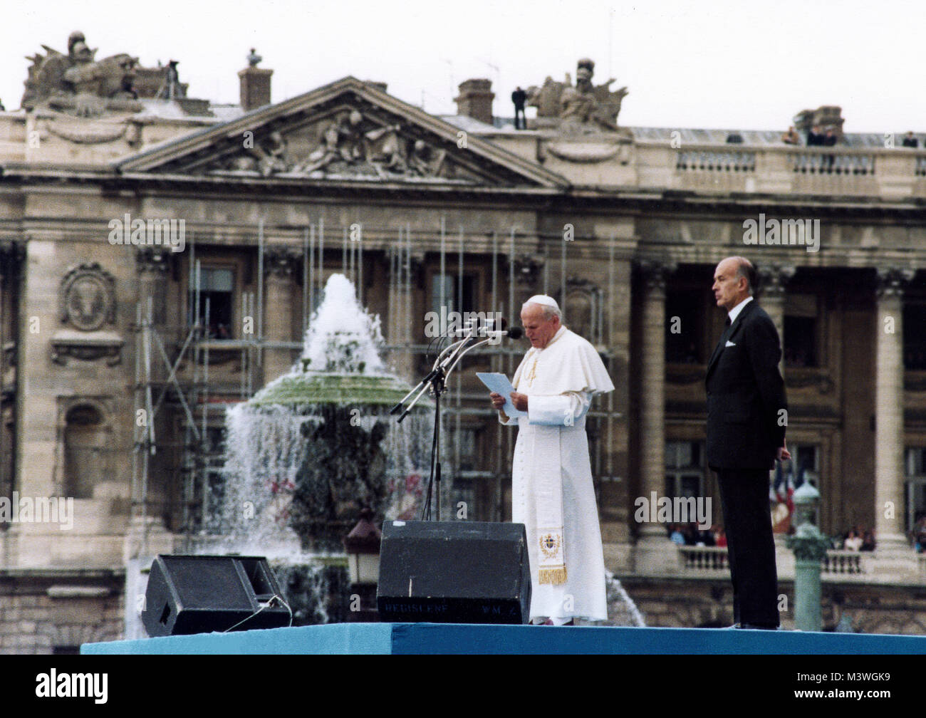 Voyage en France par Jean Paul II - 30 MAI / 2 juin 1980 Banque D'Images
