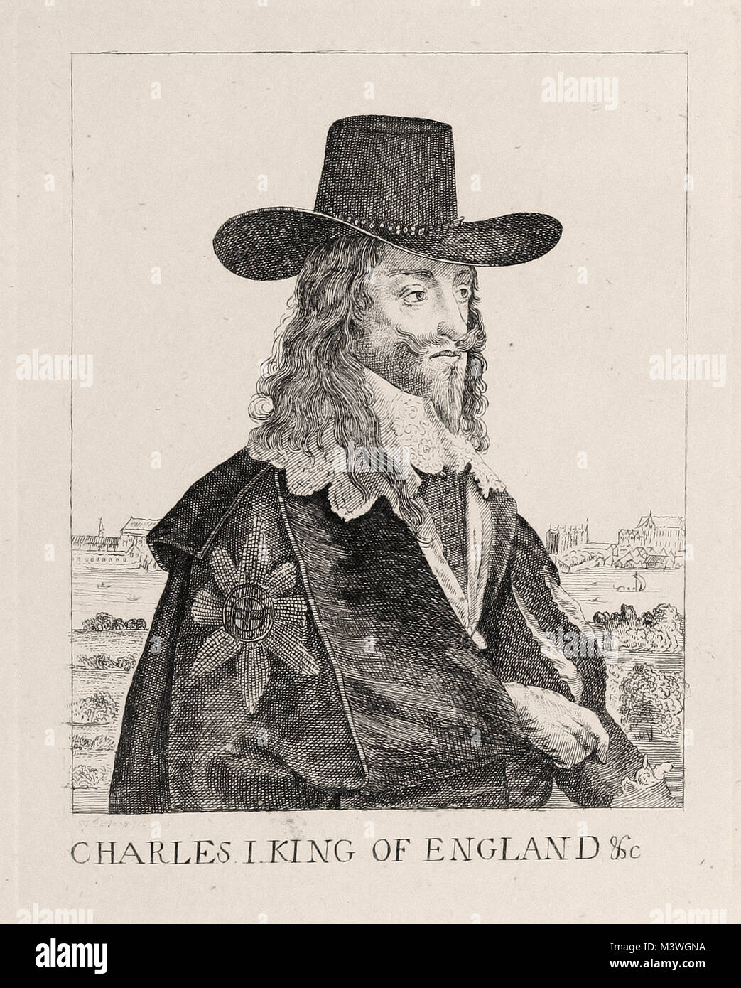 Portrait de Charles I roi d'Angleterre Banque D'Images