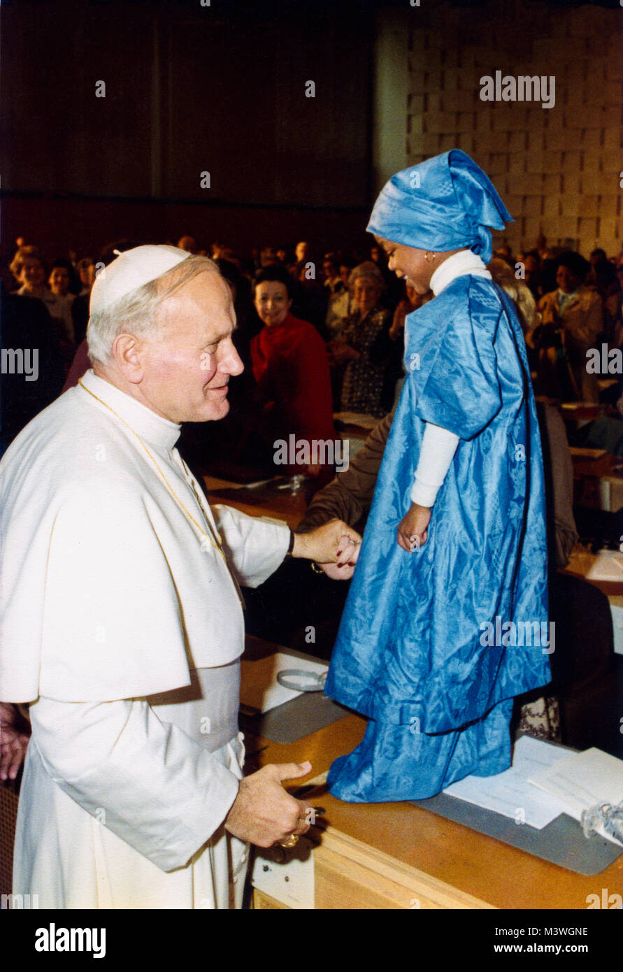 Voyage en France par Jean Paul II - 30 MAI / 2 juin 1980 Banque D'Images