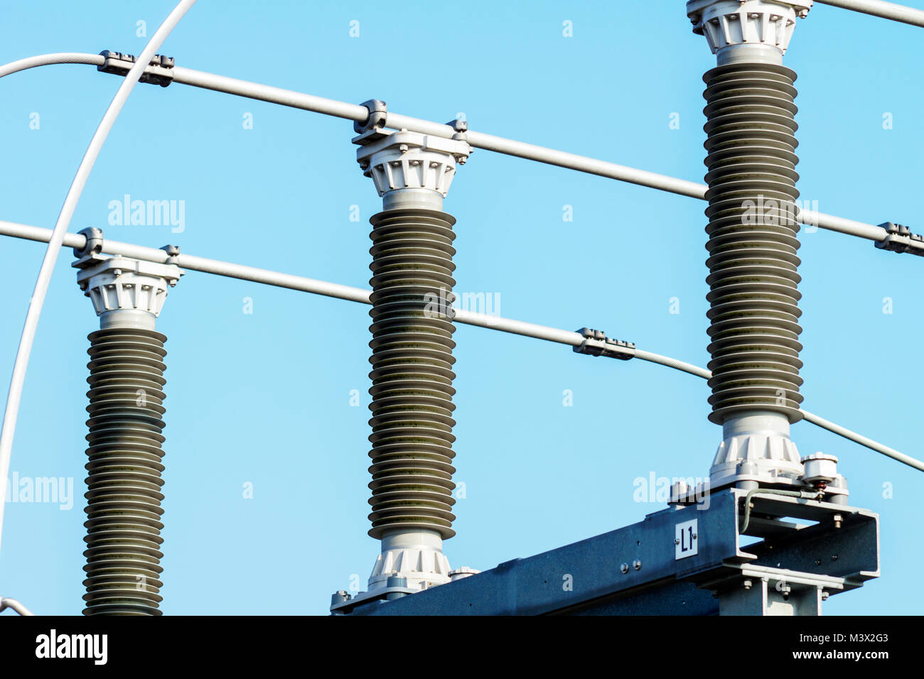 Pour le courant électrique de la sous-station Banque D'Images