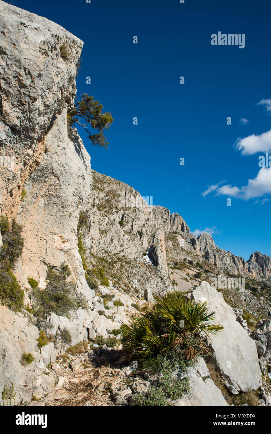 La Sierra Bernia à Altea, vue magnifique sur la montagne, sur la côte méditerranéenne en Espagne Banque D'Images