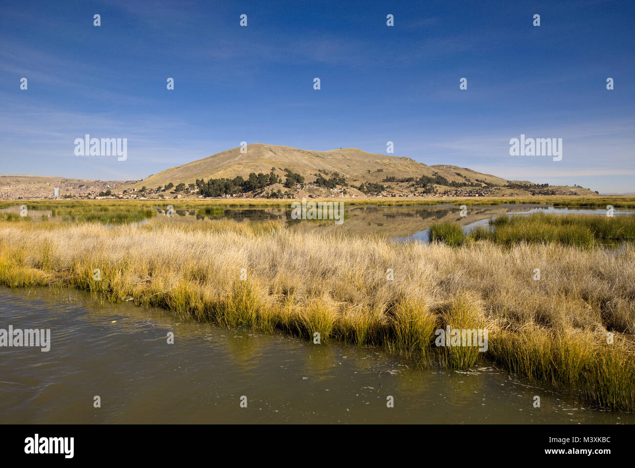 Le lac Titicaca au Pérou Banque D'Images