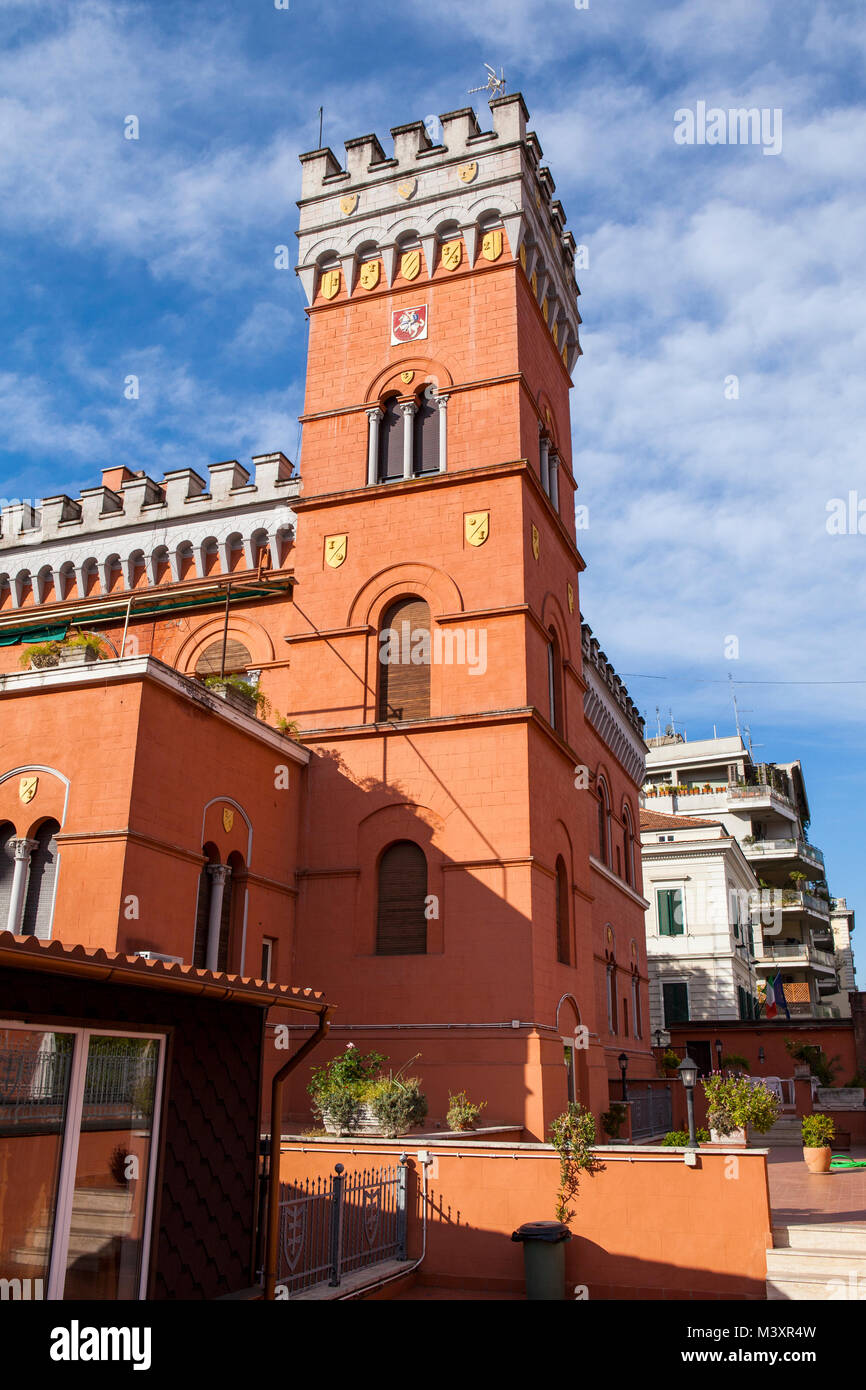 ROME, ITALIE - 20 avril 2017 : Villa Lituania (Catholique guest house) à Piazza Asti 25, Rome. Le bâtiment est le lituanien Saint-casimir College, l'h Banque D'Images