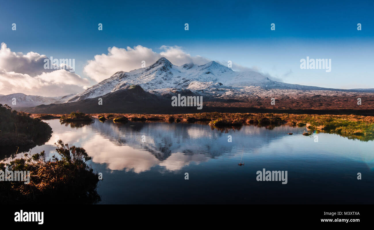Cuillin Snowy Ridge - Isle of Skye Banque D'Images
