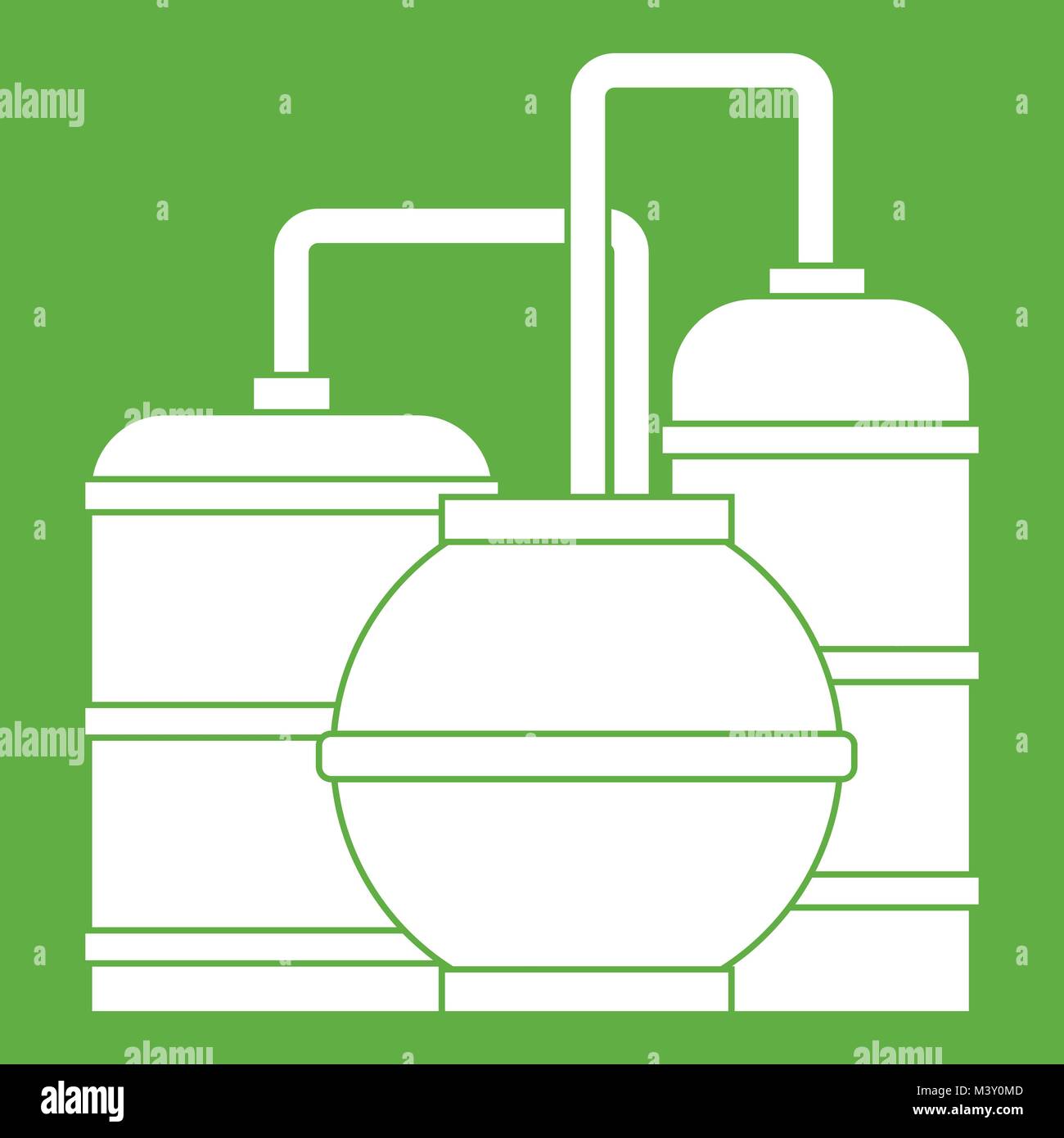 Les réservoirs de stockage de gaz vert icône Illustration de Vecteur