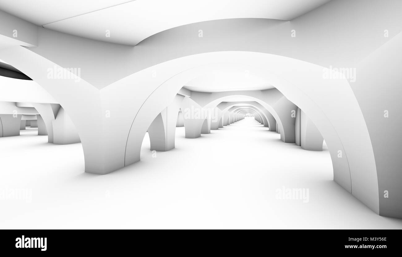 Résumé Contexte L'architecture moderne de la lumière. Le rendu 3d. 3d illustration Banque D'Images