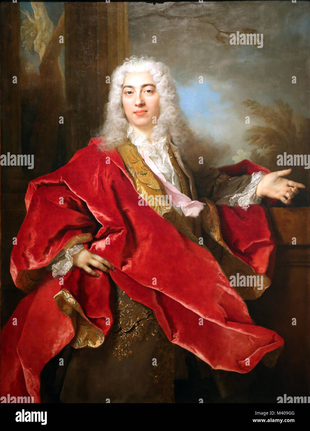 Portrait de Monsieur de Noirmont, huile sur toile c. 1700 peint par Nicolas de Larguilliere (1656-1746). Museo Nacional de Arte Antiga. Banque D'Images