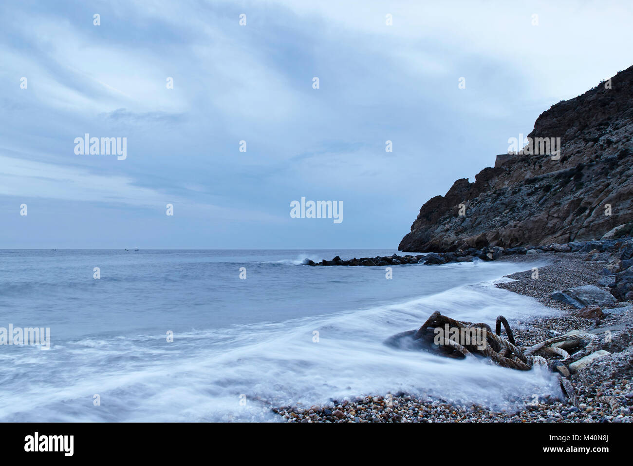 Cala de San Telmo après le coucher du soleil Banque D'Images