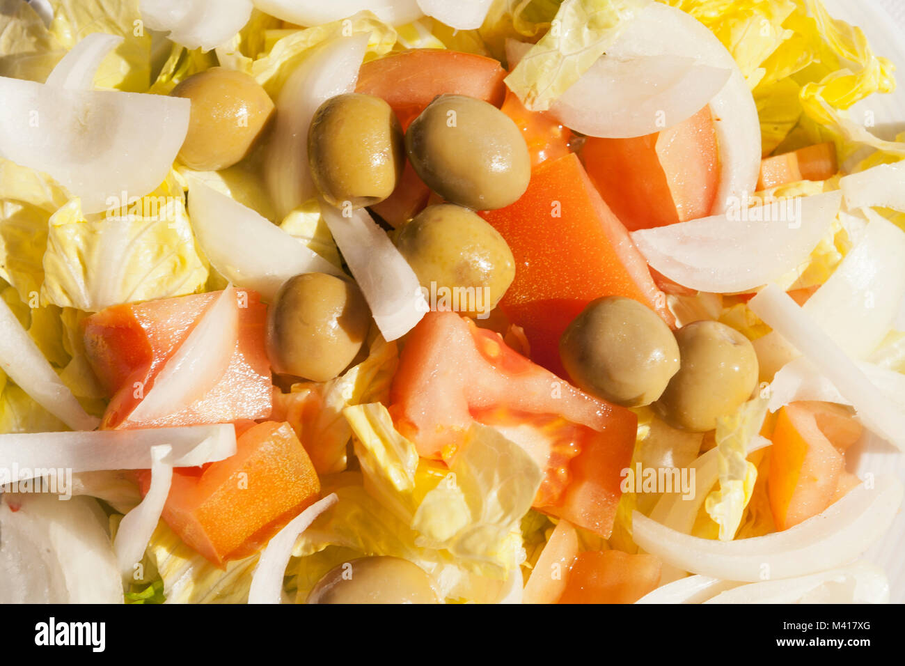 Salade Mixte de Vilafamés, Costa del Azahar, Espagne Banque D'Images