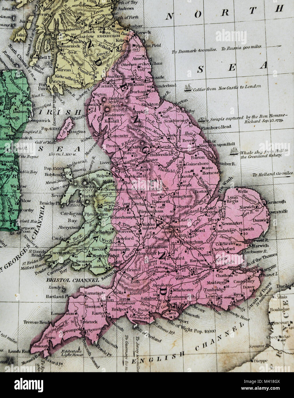 1839 Mitchell Site - Grande-Bretagne - Grande-Bretagne - Angleterre Pays de Galles Écosse Irlande Londres Dublin Édimbourg Banque D'Images