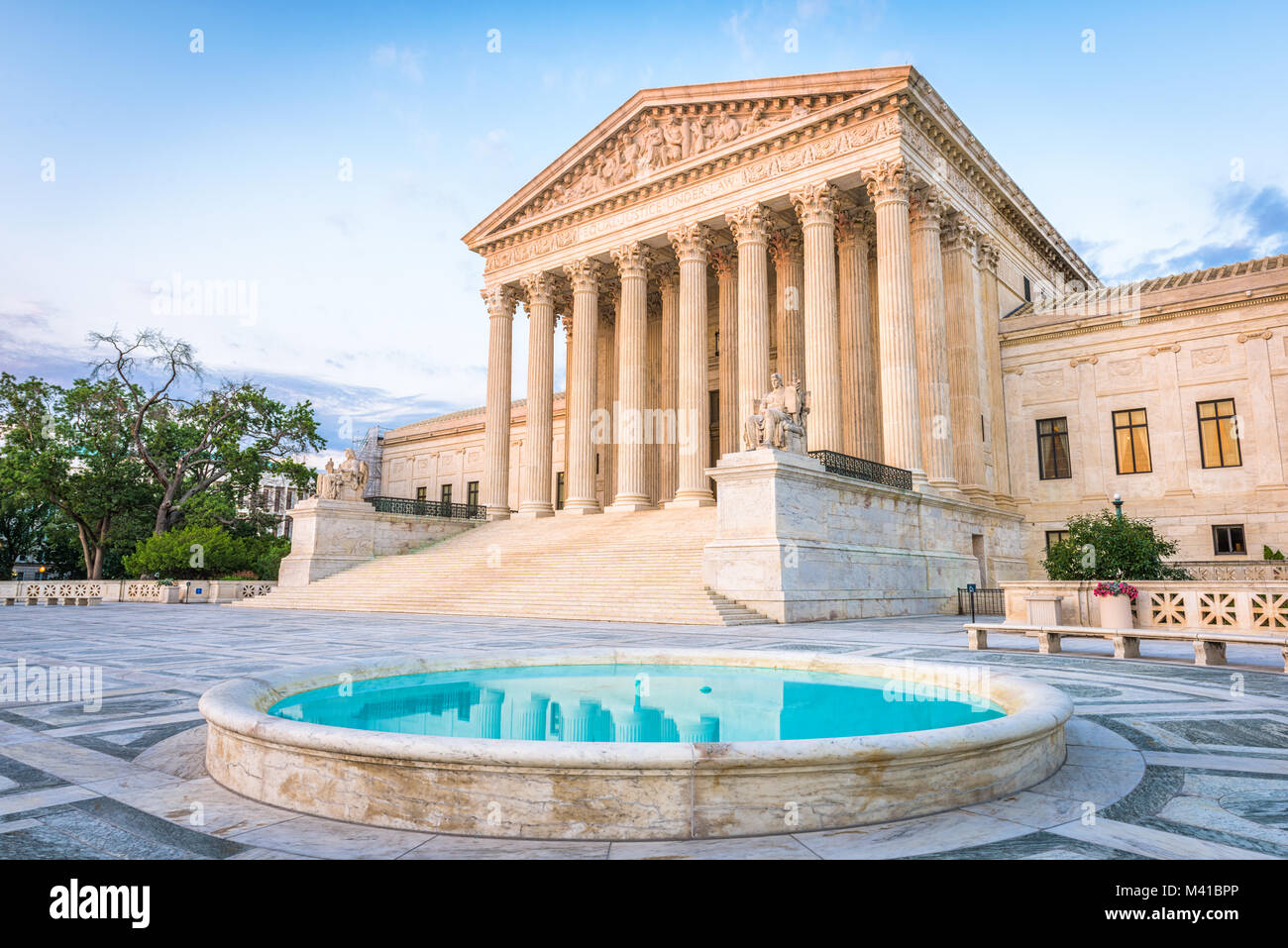 Bâtiment de la Cour suprême des Etats-Unis à Washington DC, USA. Banque D'Images