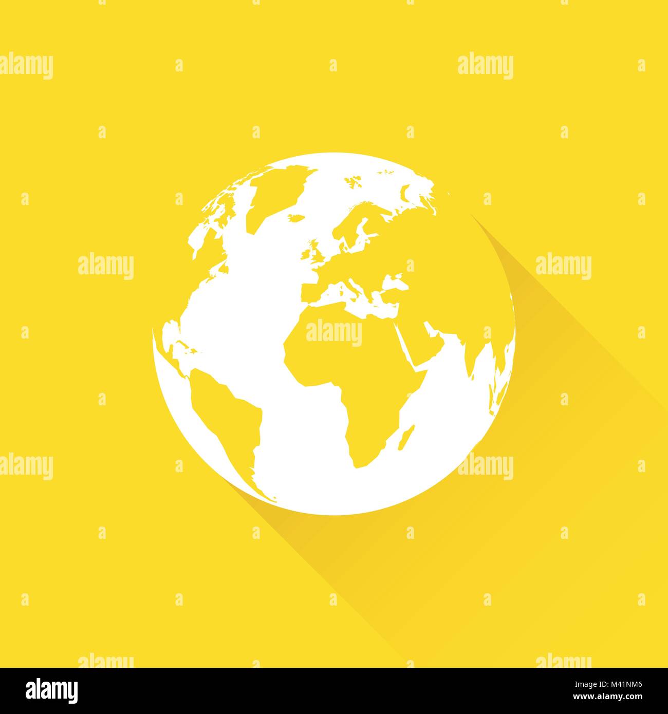 Avec l'ombre portée de la terre jaune Illustration de Vecteur